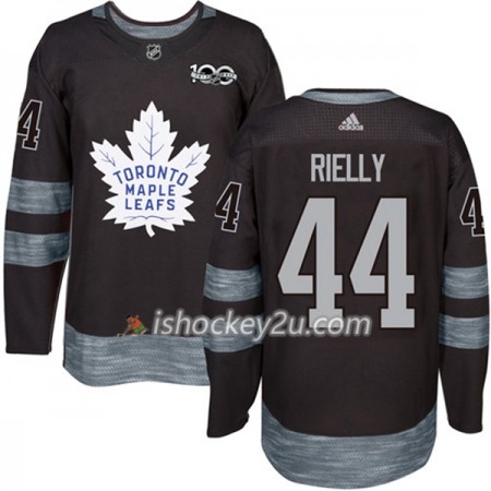 Mænd NHL Toronto Maple Leafs Trøje Morgan Rielly 44 1917-2017 100th Anniversary Adidas Sort Authentic